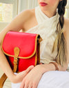 Couleur Red Crossbody Satchel