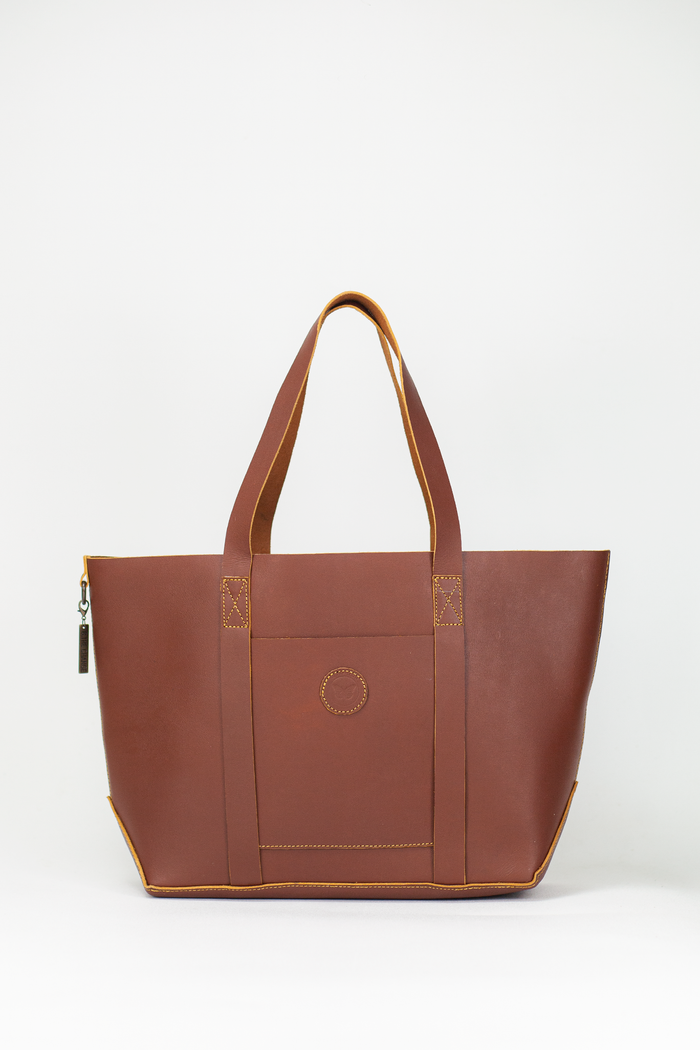Marquise Cognac Leather Tote