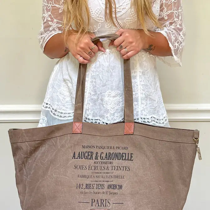 Auger Brown XL Tote Bag