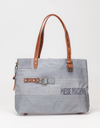 Presse Parisienne  Blue Canvas Handbag