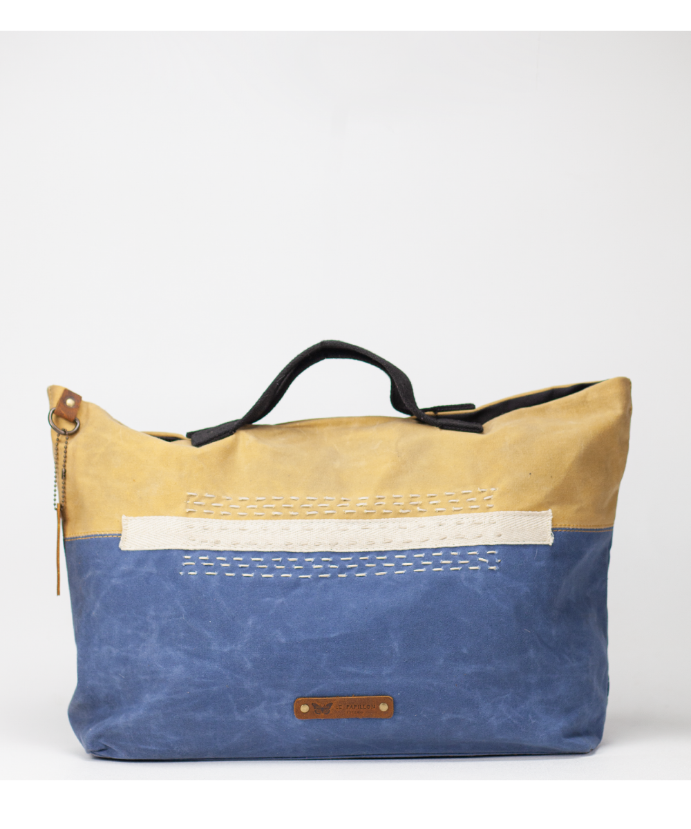 Bergere Blue Canvas tote