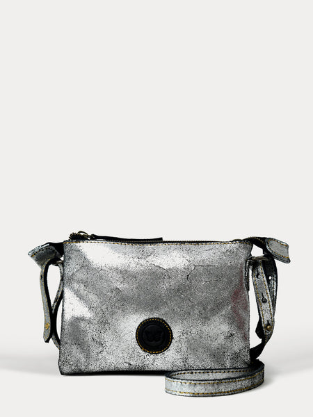 Trotz Silver Leather Crossbody