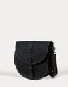 Anna Black Leather Handbag