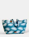 XL Feathers Blue Tote