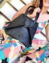 Modena Black Leather Handbag