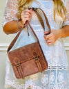 Cavalier Crossbody Two Buckles Tan