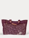 Vintage Letter Burgundy Tote