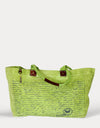 Vintage Letter Green Lime Tote