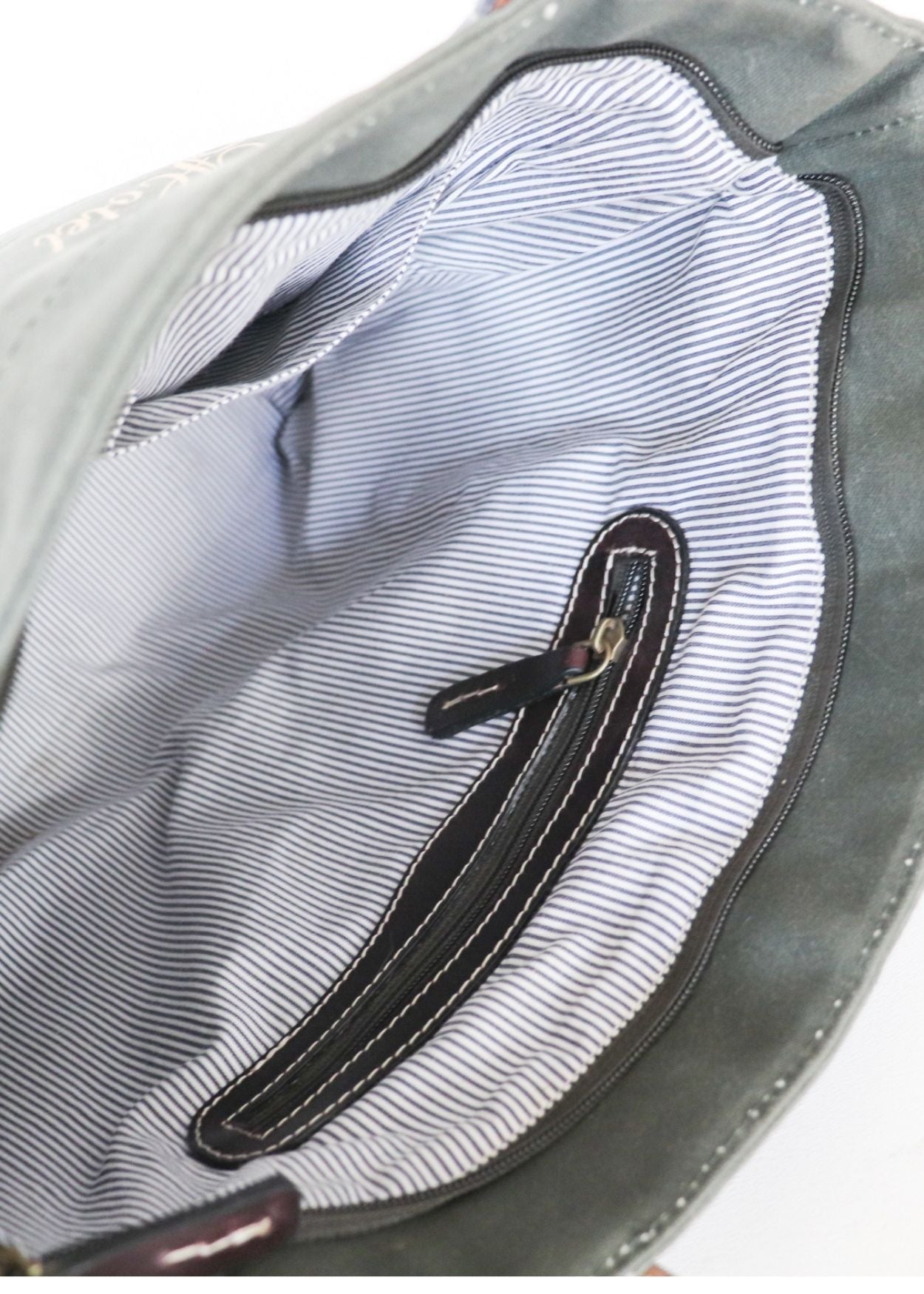 Fleur de Lis Olive Green Tote
