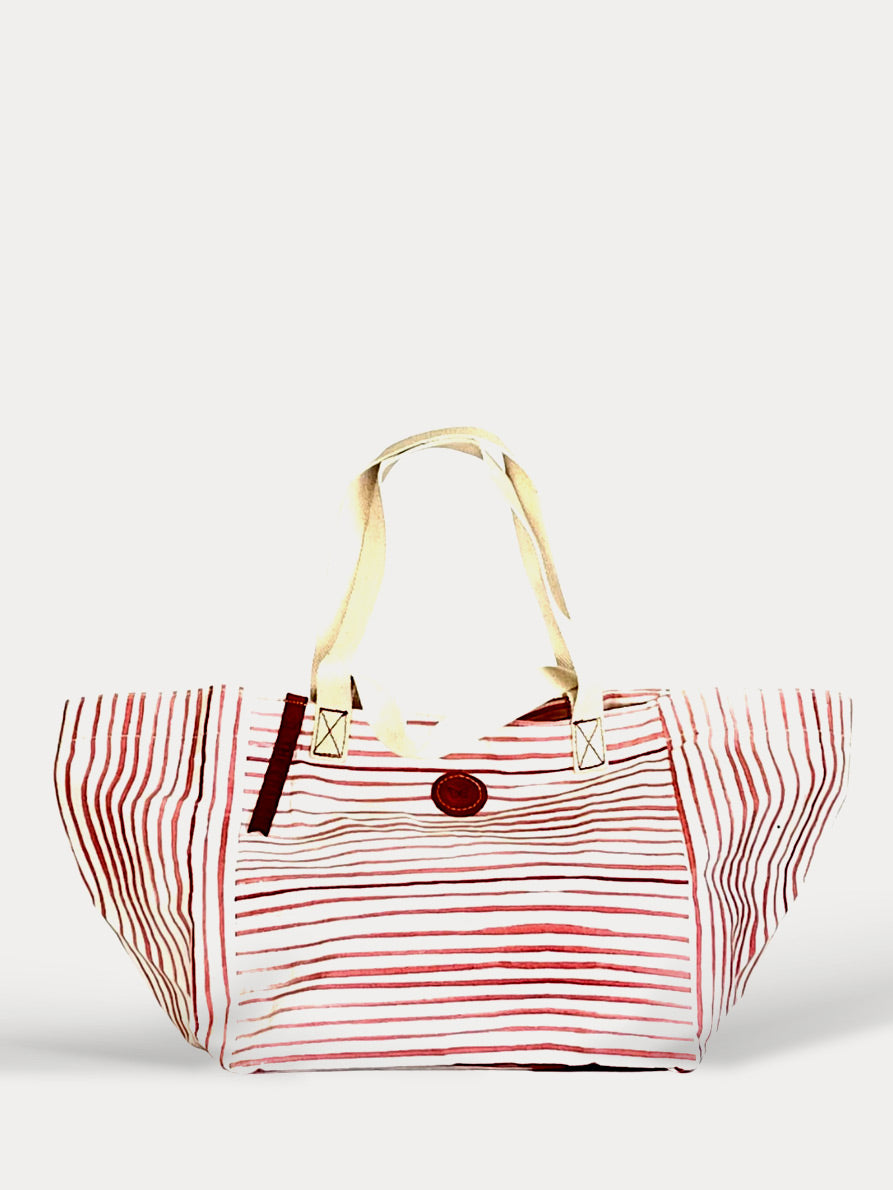 Bayonne Red Canvas Tote