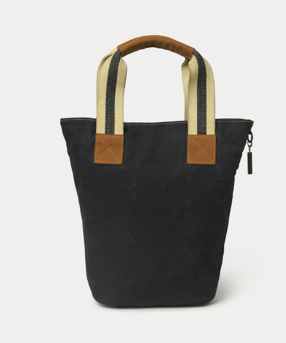Lisbon Black Canvas Tote