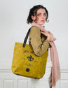 Fleur de Lis Black Tote