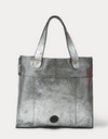 Peppa Silver Leather Tote