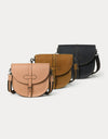 Anna Black Leather Handbag