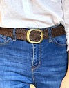 Windsor Braided Brown Belt