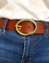 Bristol Oval Cognac Belt