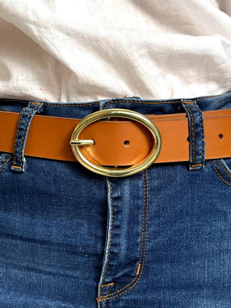 Bristol Oval Tan Belt