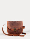 Cavalier Satchel Crossbody Dark Brown