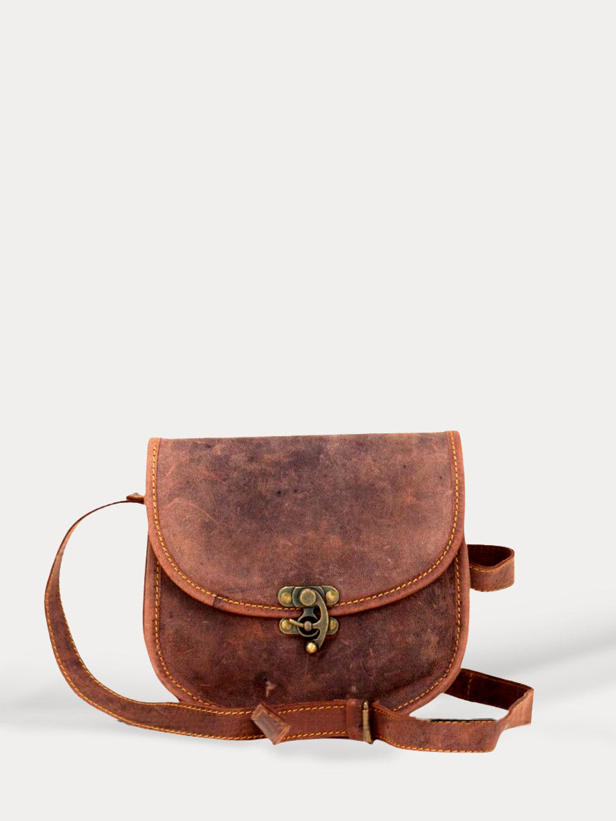 Cavalier Satchel Crossbody Dark Brown