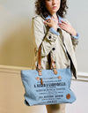 Auger Blue Canvas Handbag