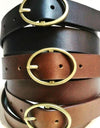 Bristol Oval Cognac Belt