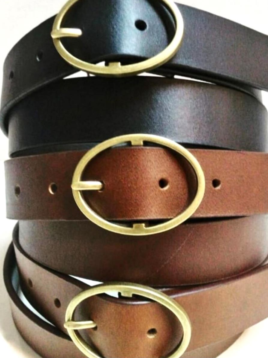 Bristol Oval Cognac Belt