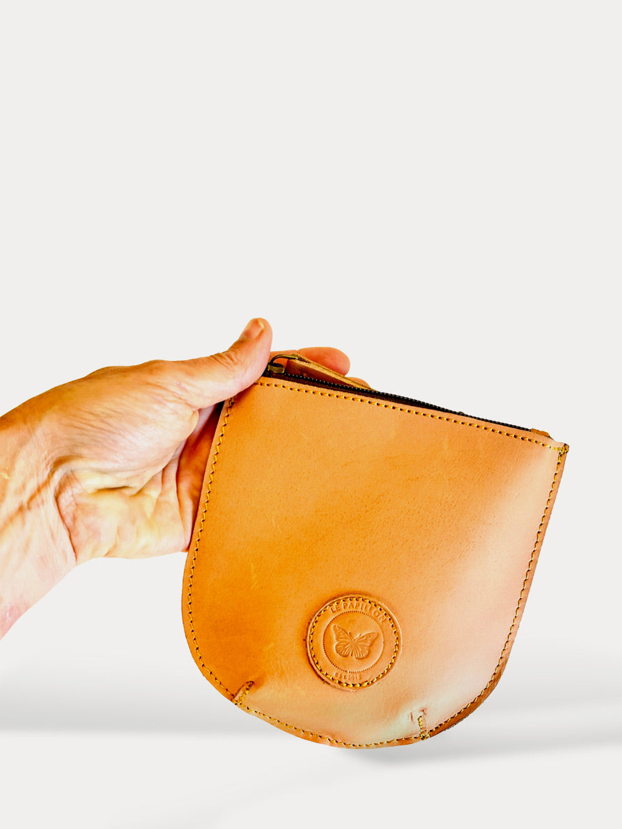 U-Shape Natural Leather Pouch