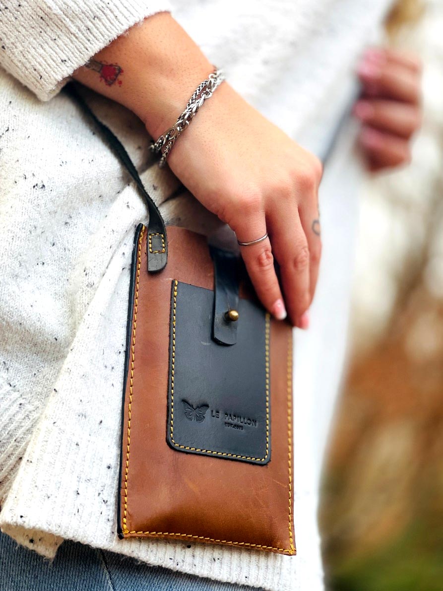 Phone Bag Cognac Crossbody