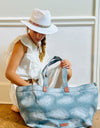 XL Feathers Blue Tote