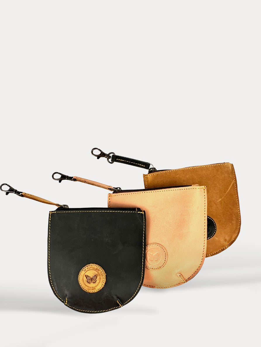 U-Shape Natural Leather Pouch
